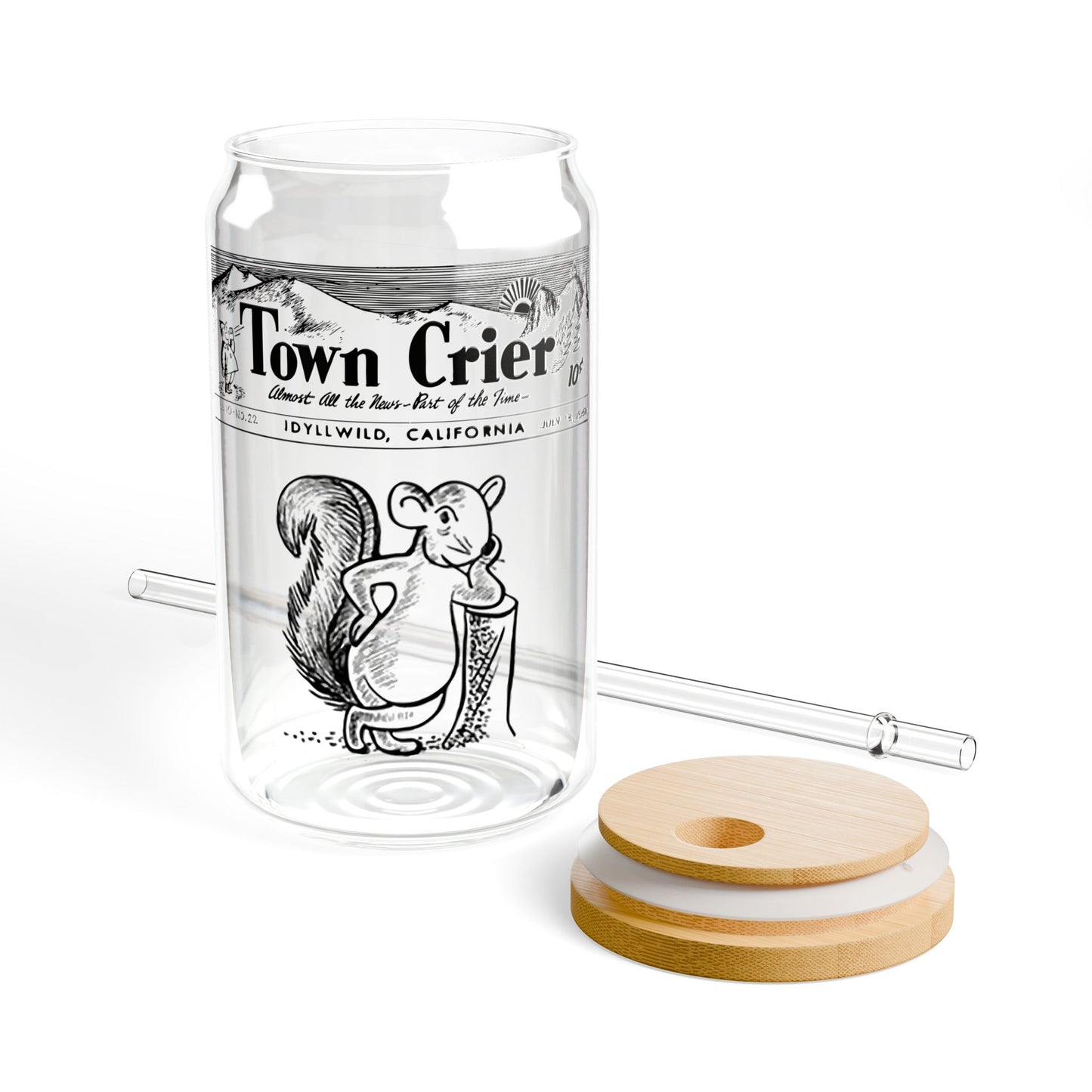Town Crier Squirrel Illustration Sipper