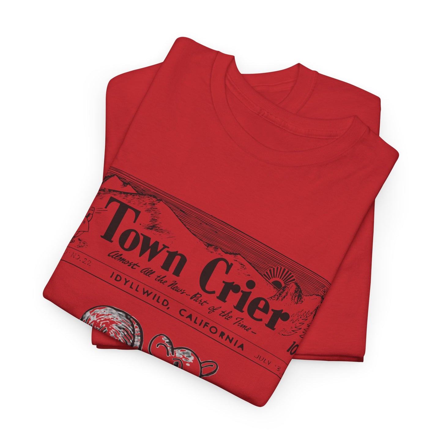 Town Crier Squirrel Tee | Vintage Newspaper Illustration T-Shirt