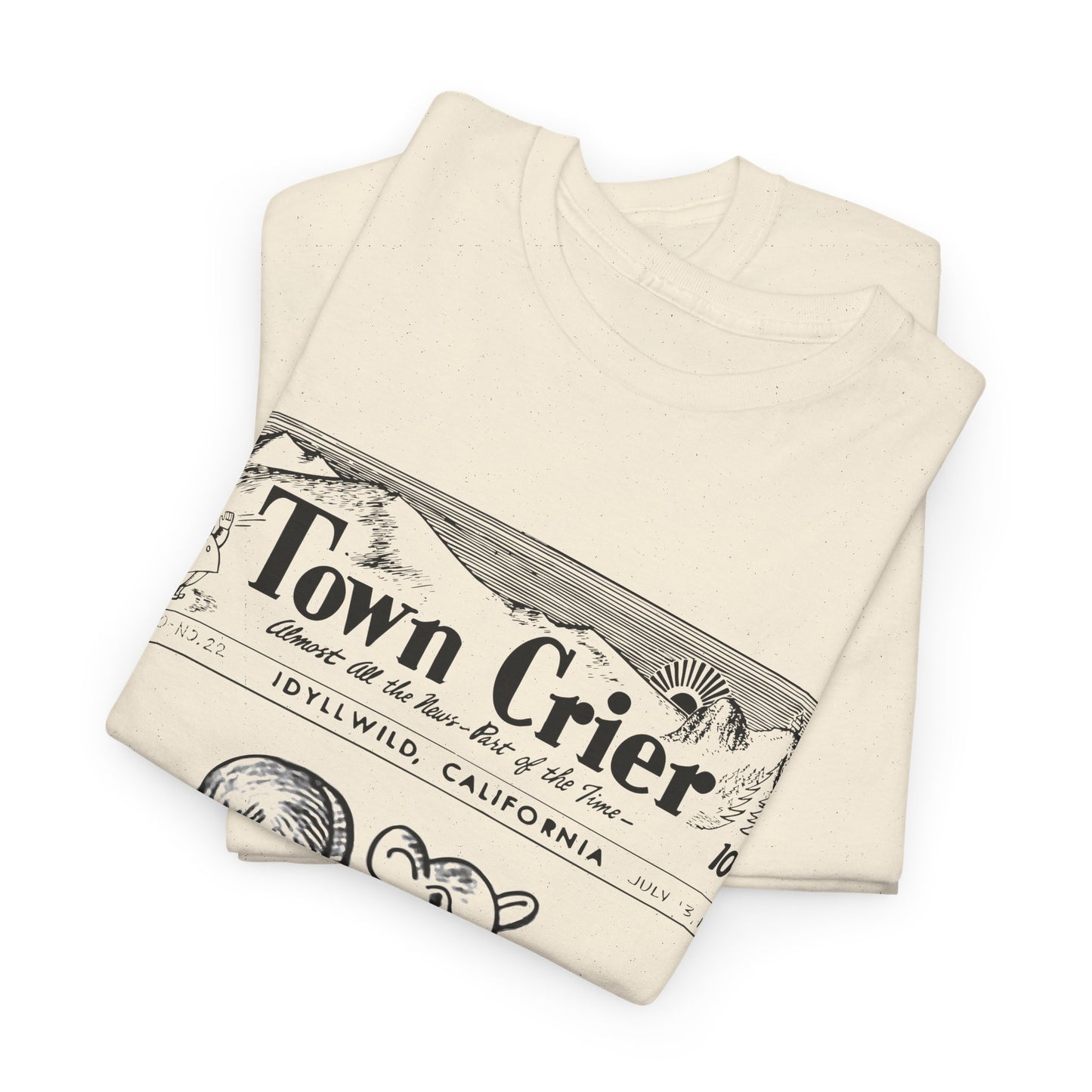Town Crier Squirrel Tee | Vintage Newspaper Illustration T-Shirt