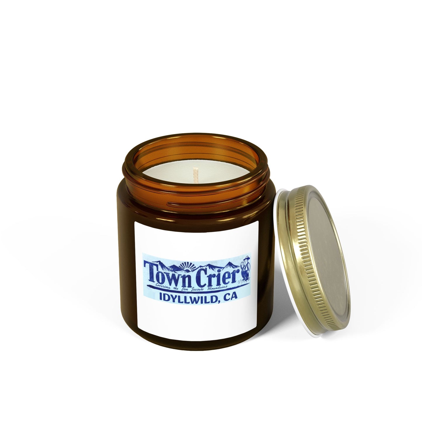 Coconut Apricot Scented Candle — Town Crier Idyllwild, CA (4oz or 9oz)