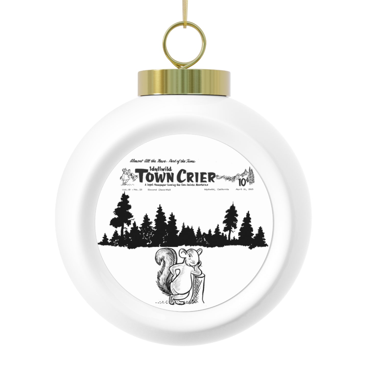 Christmas Ball Ornament — Festive Poinsettia & Woodland Scene Holiday Ornament