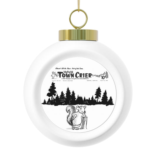 Christmas Ball Ornament — Festive Poinsettia & Woodland Scene Holiday Ornament