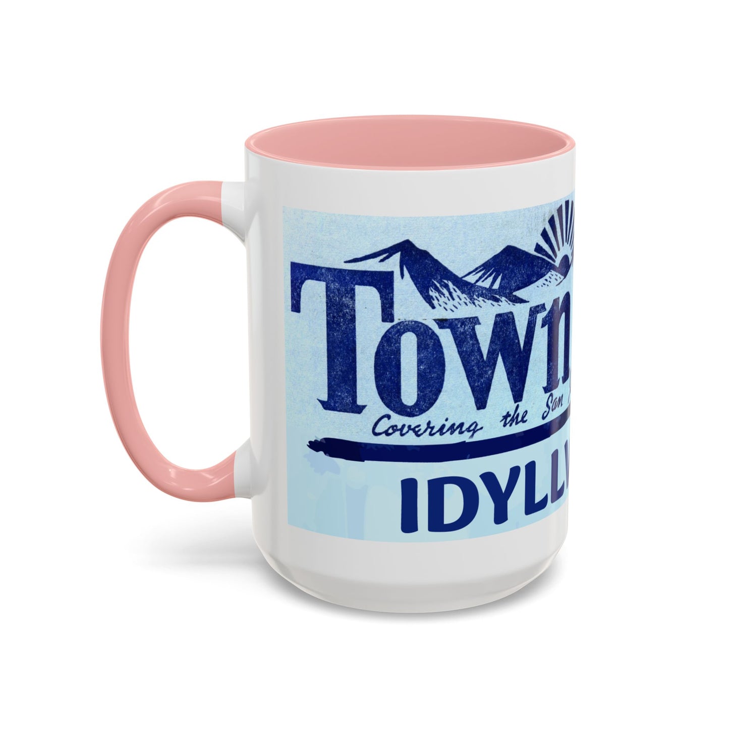 Town Crier logo Mug /Idyllwild CA accent coffee mug