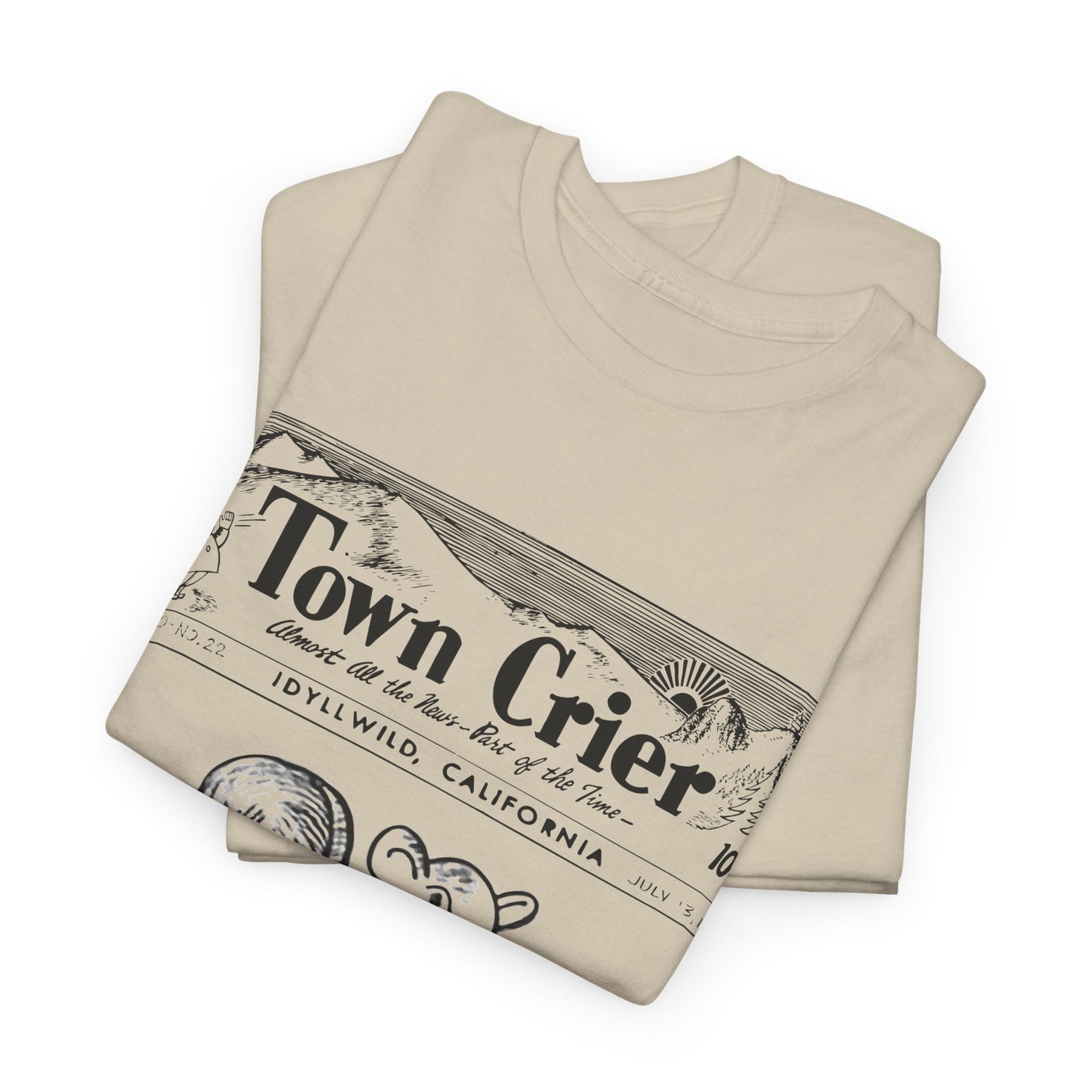 Town Crier Squirrel Tee | Vintage Newspaper Illustration T-Shirt