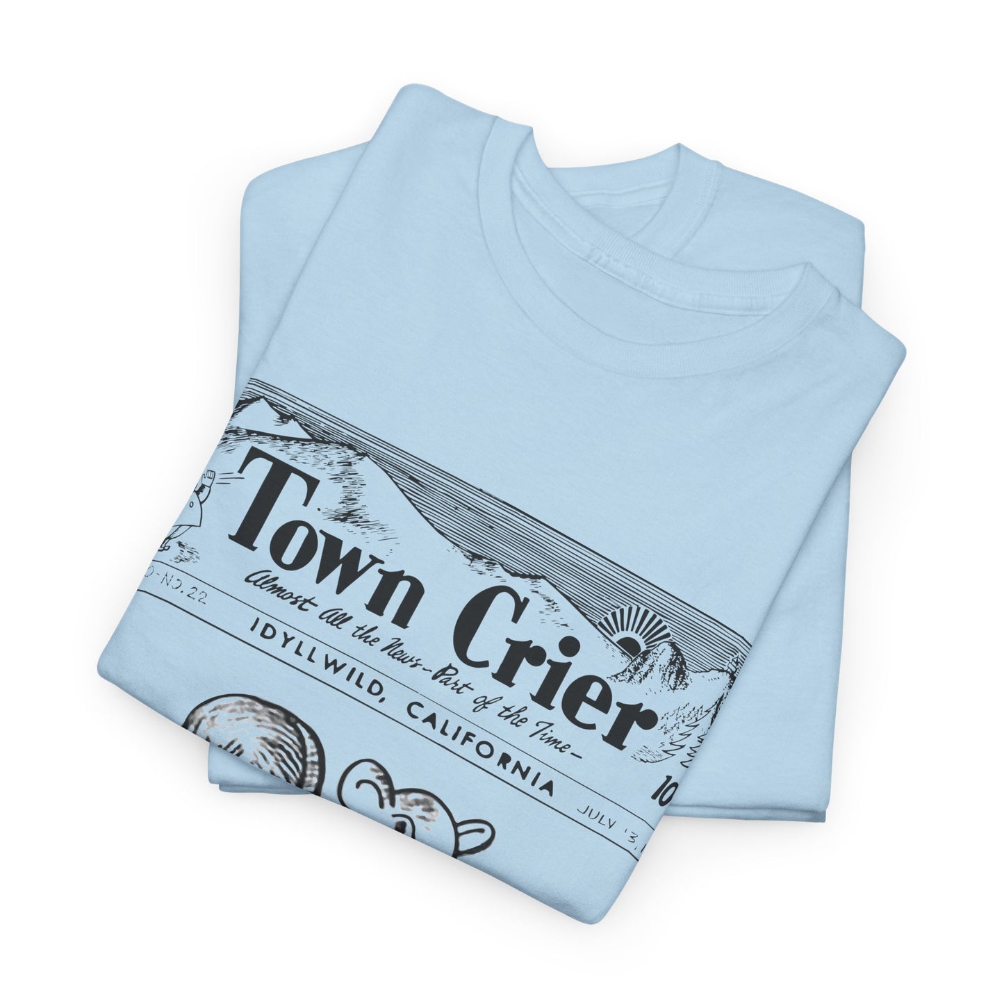 Town Crier Squirrel Tee | Vintage Newspaper Illustration T-Shirt