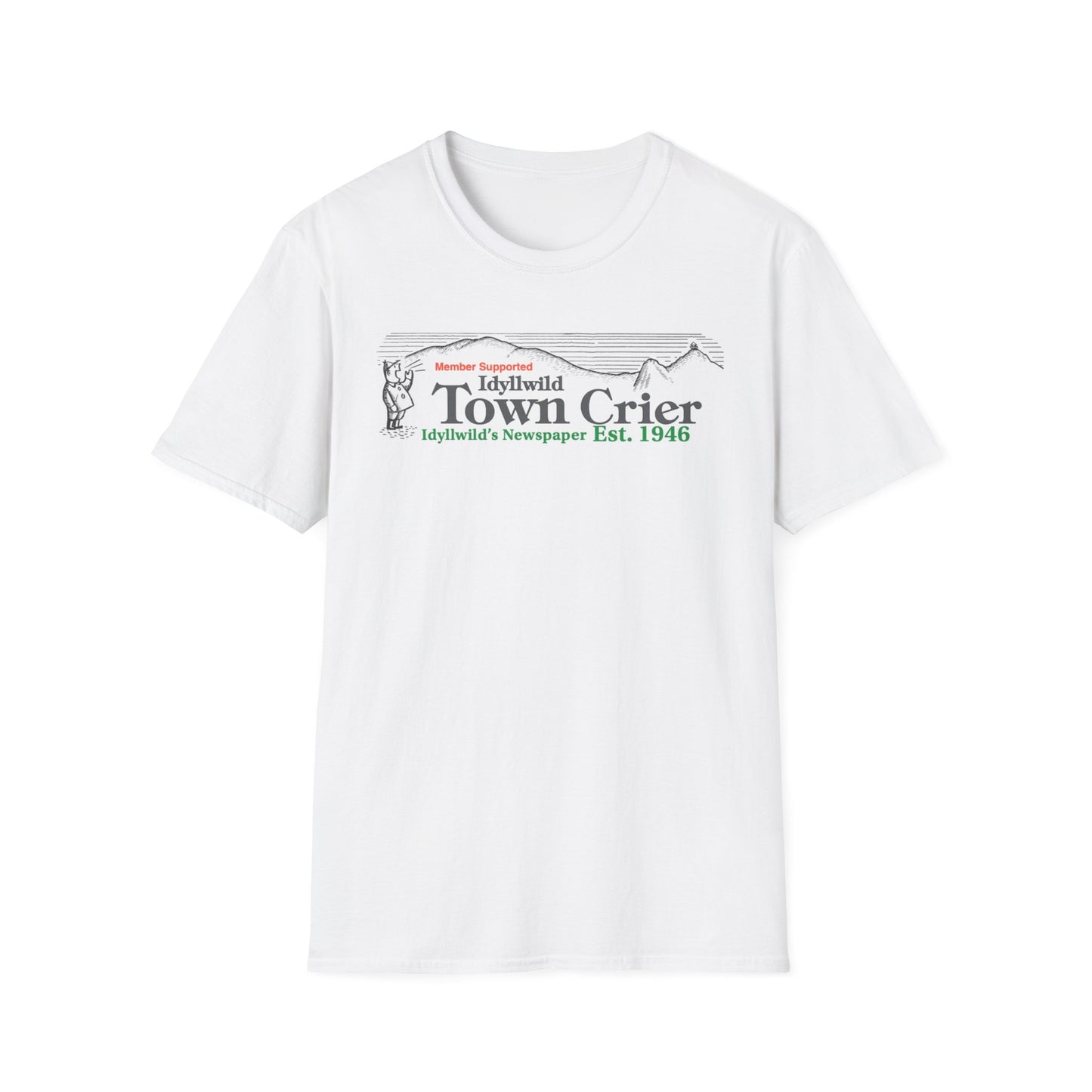 Town Crier Newspaper Logo T‑Shirt — Idyllwild Town Crier Est. 1946