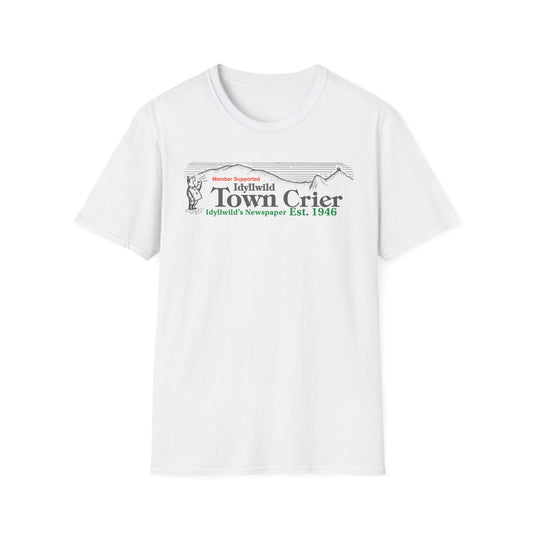 Town Crier Newspaper Logo T‑Shirt — Idyllwild Town Crier Est. 1946