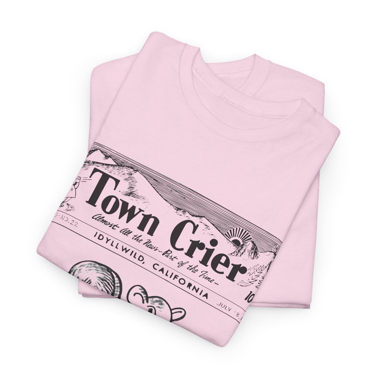 Town Crier Squirrel Tee | Vintage Newspaper Illustration T-Shirt