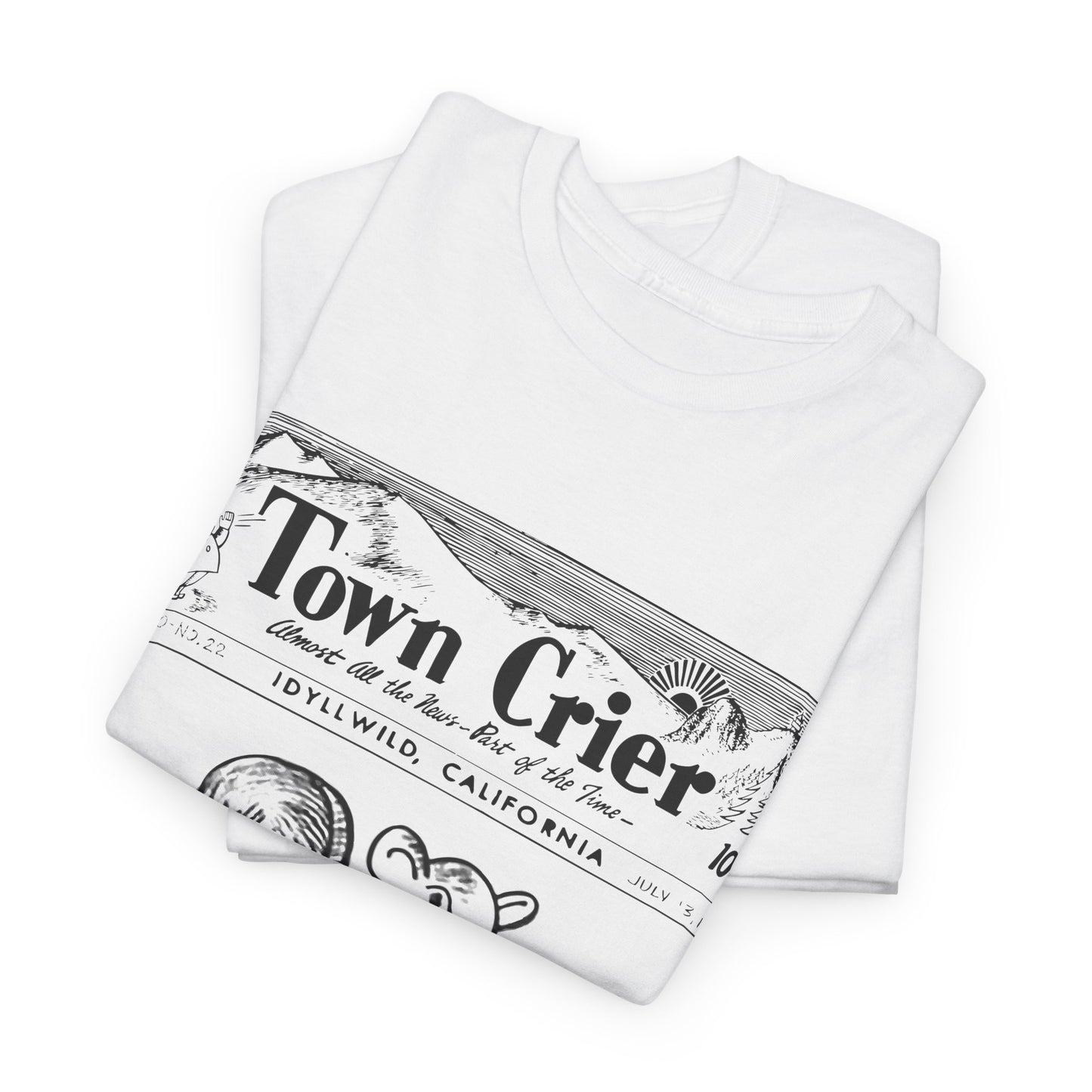 Town Crier Squirrel Tee | Vintage Newspaper Illustration T-Shirt
