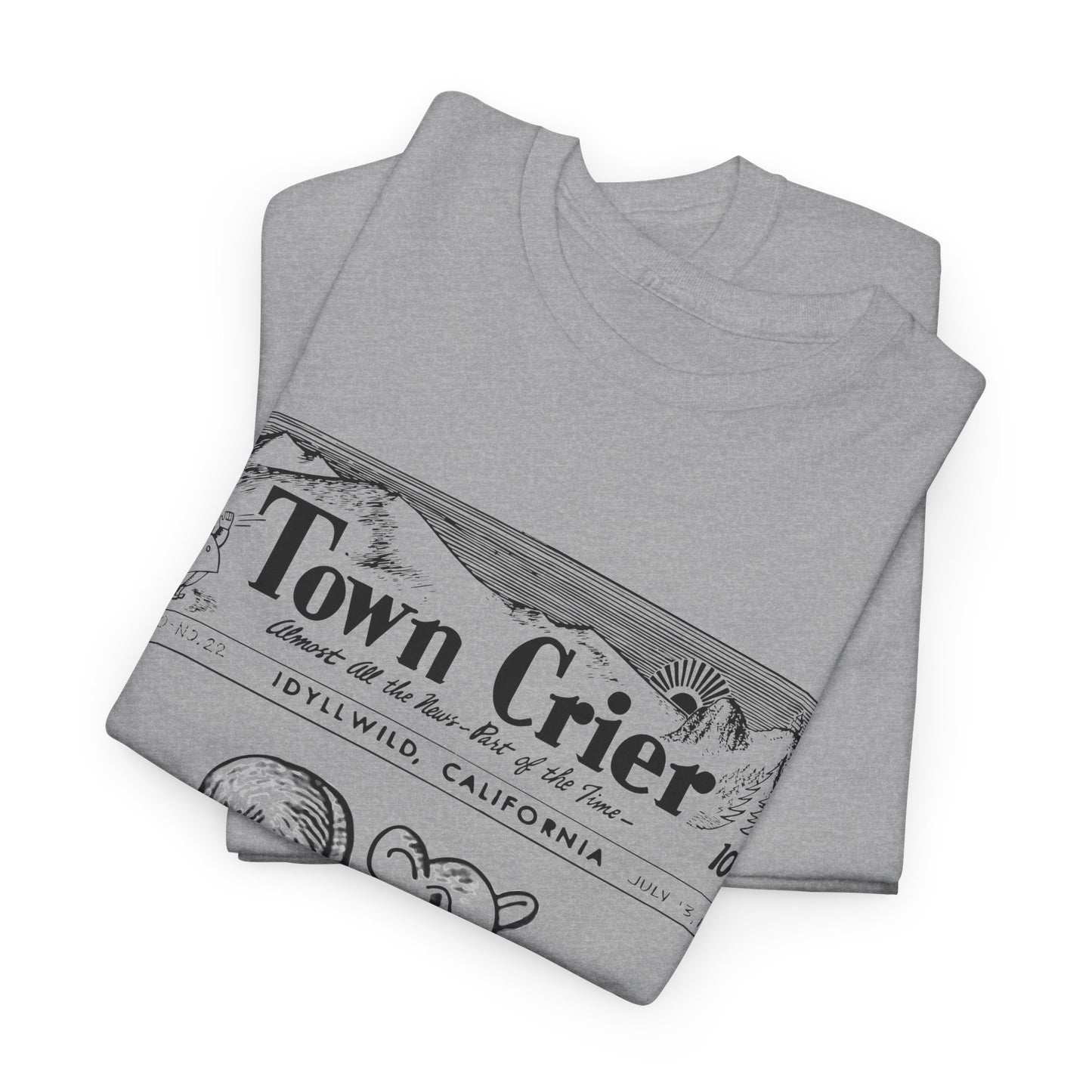 Town Crier Squirrel Tee | Vintage Newspaper Illustration T-Shirt