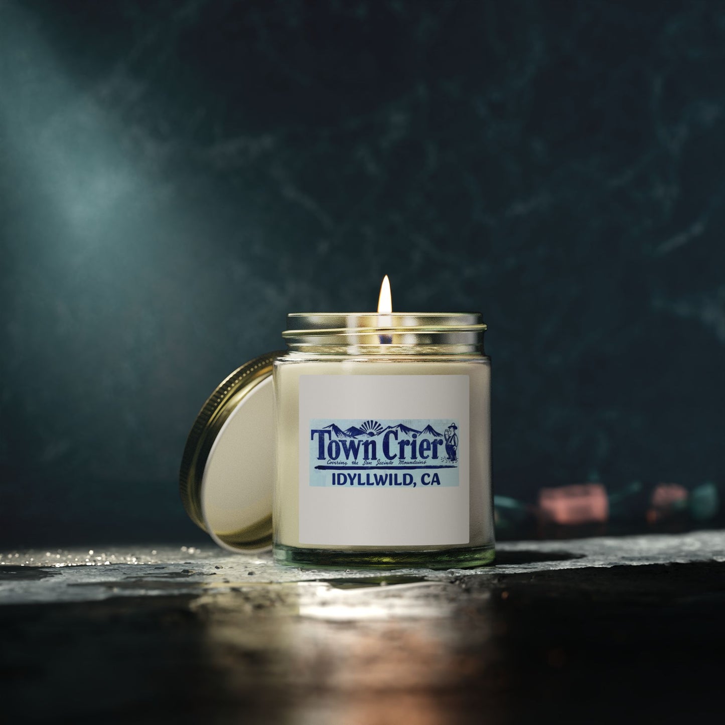 Coconut Apricot Scented Candle — Town Crier Idyllwild, CA (4oz or 9oz)