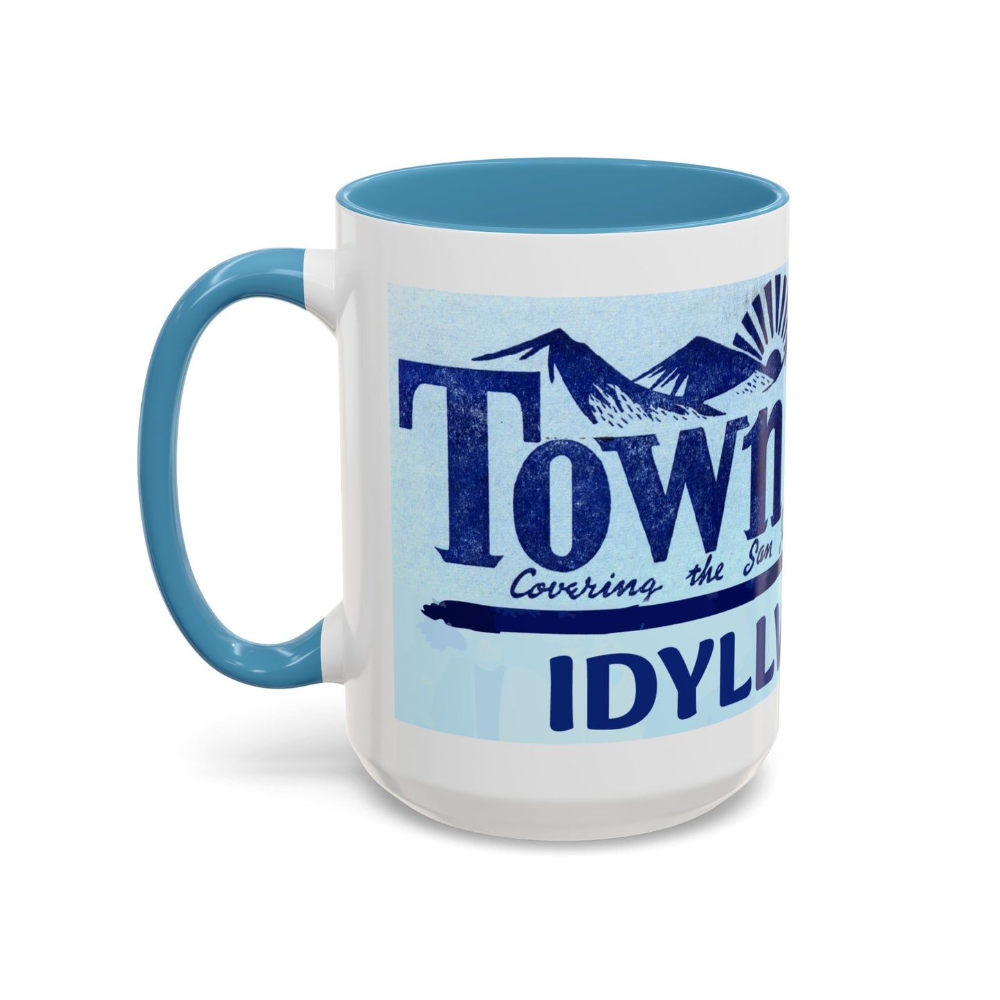 Town Crier logo Mug /Idyllwild CA accent coffee mug