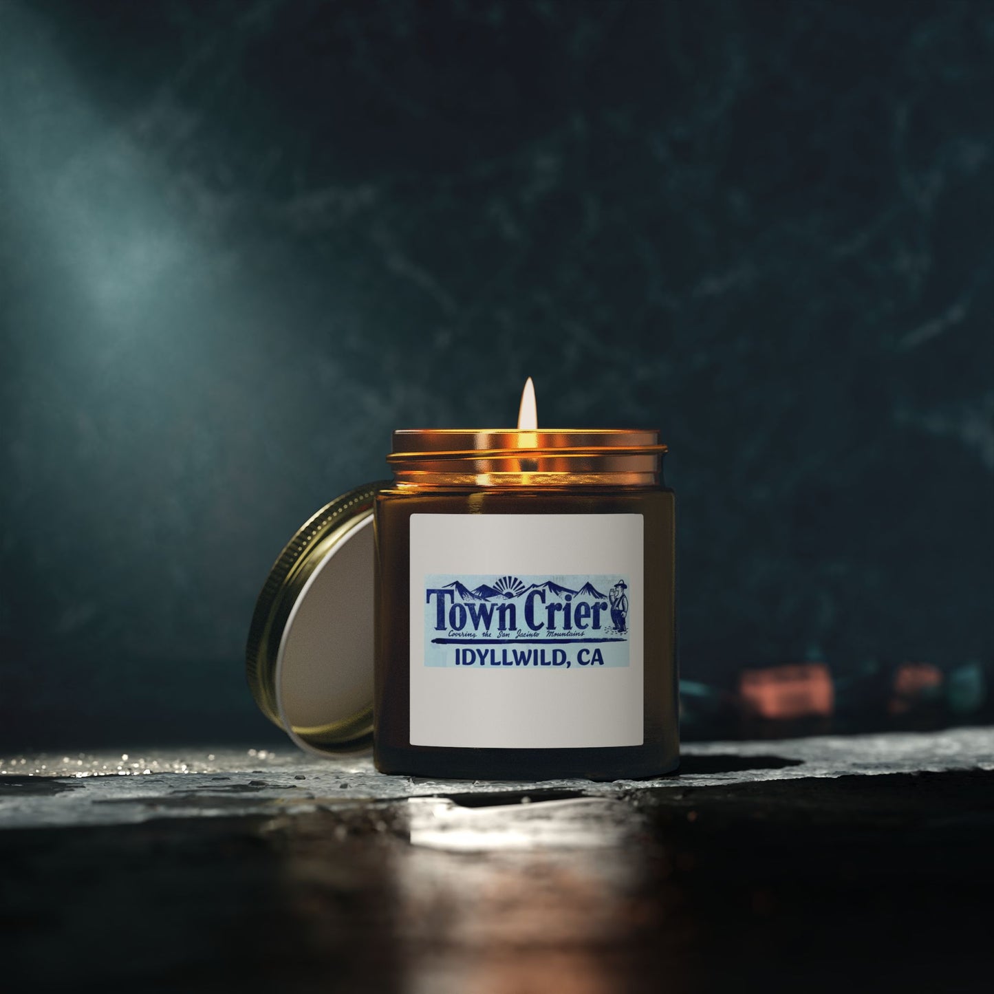 Coconut Apricot Scented Candle — Town Crier Idyllwild, CA (4oz or 9oz)