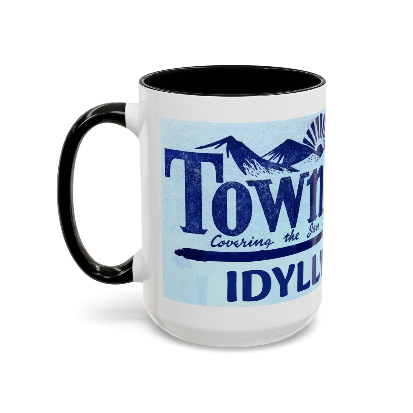 Town Crier logo Mug /Idyllwild CA accent coffee mug