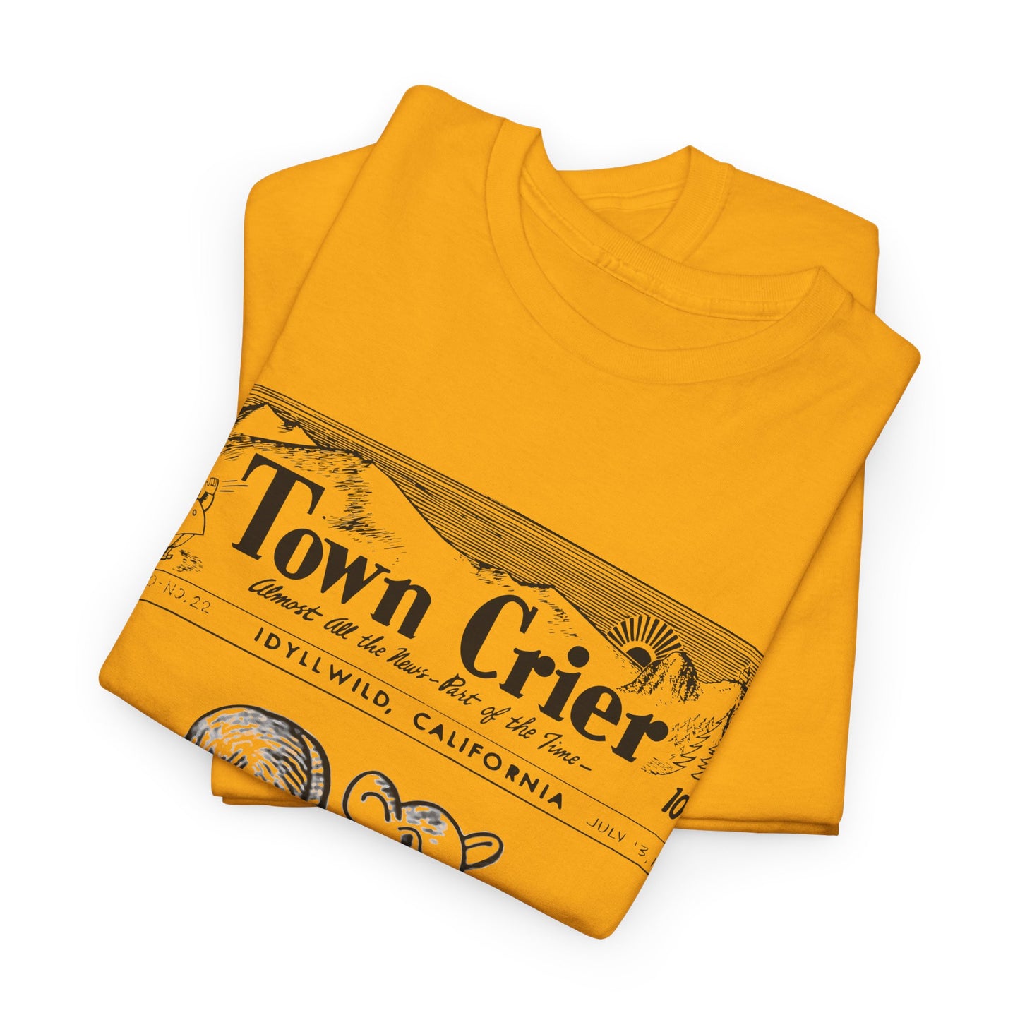 Town Crier Squirrel Tee | Vintage Newspaper Illustration T-Shirt